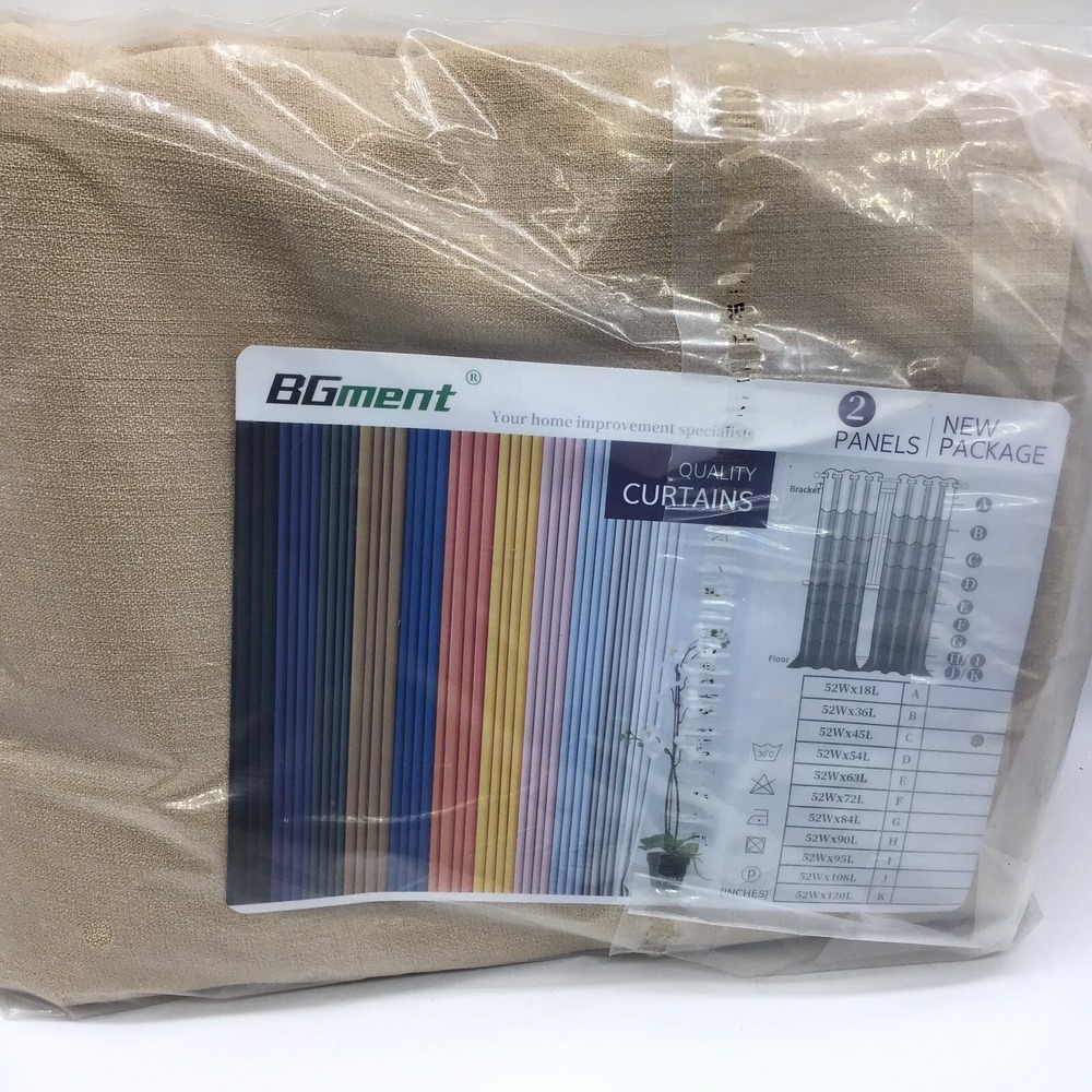 Linen Indoor Curtains NIP 2 Panels‎ 52" X45"